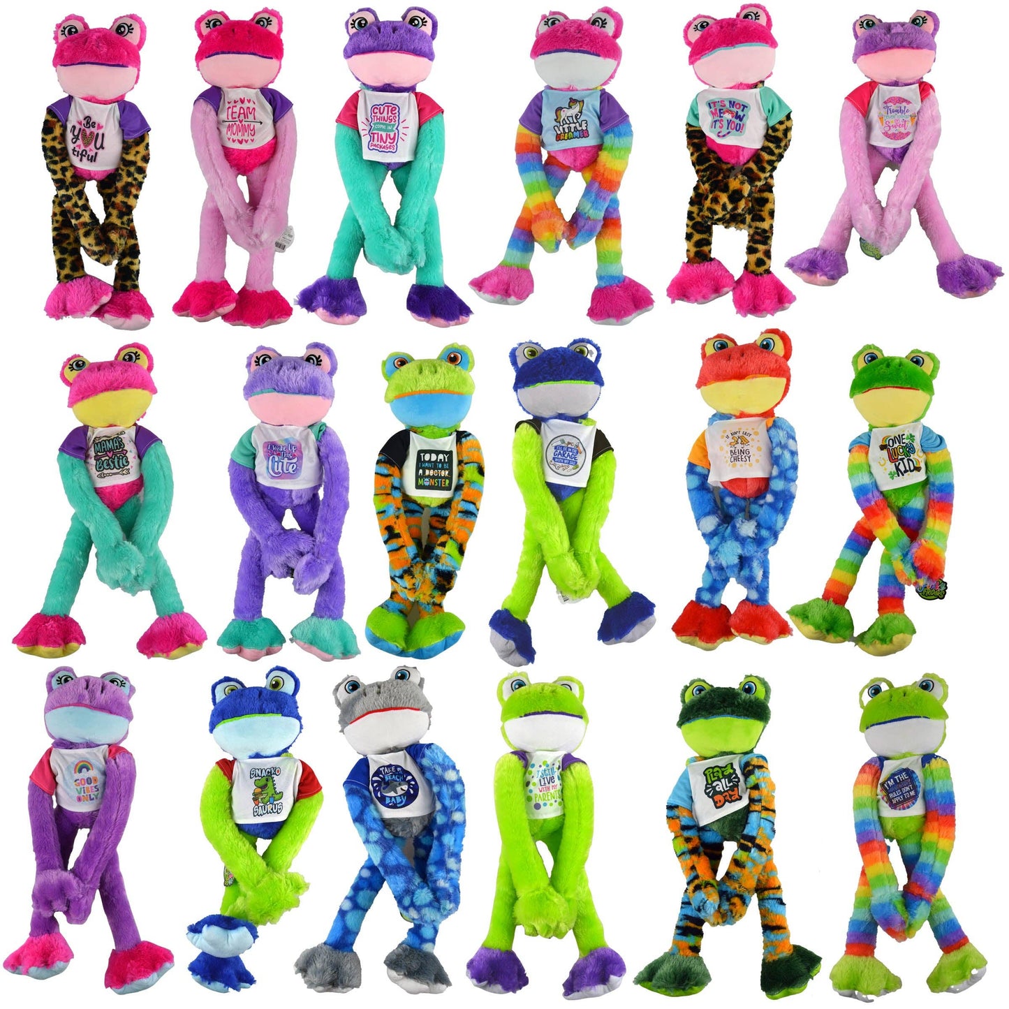 Funky Frog Large Long Arm Plush Toy