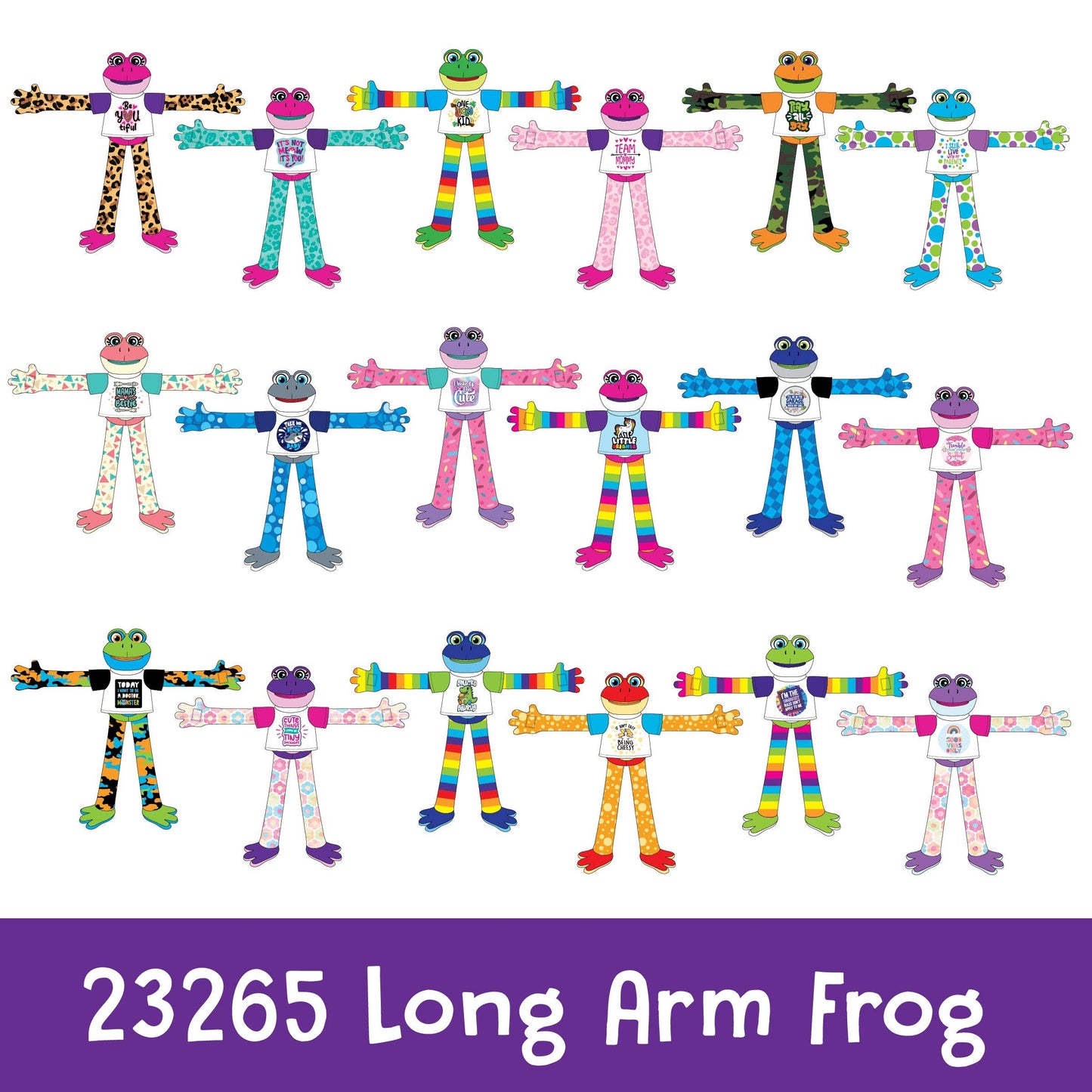Funky Frog Large Long Arm Plush Toy