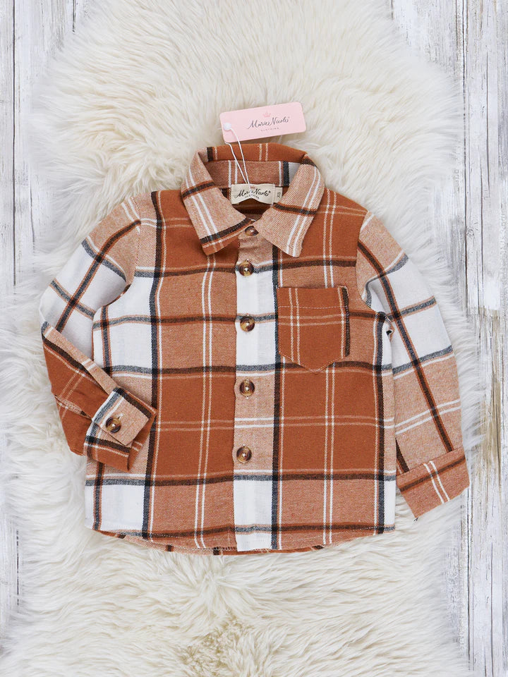 Autumn Plaid Button Up Shirt