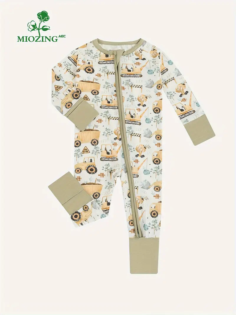 Babies Bamboo Zipper Pajamas
