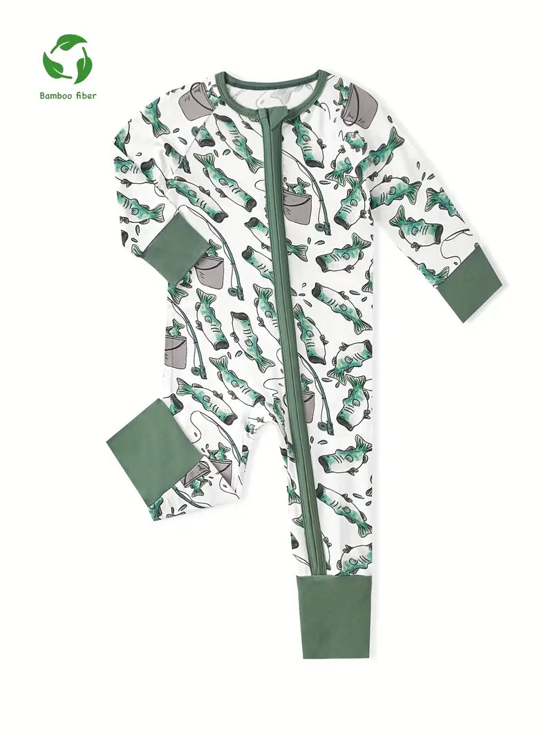 Babies Bamboo Zipper Pajamas