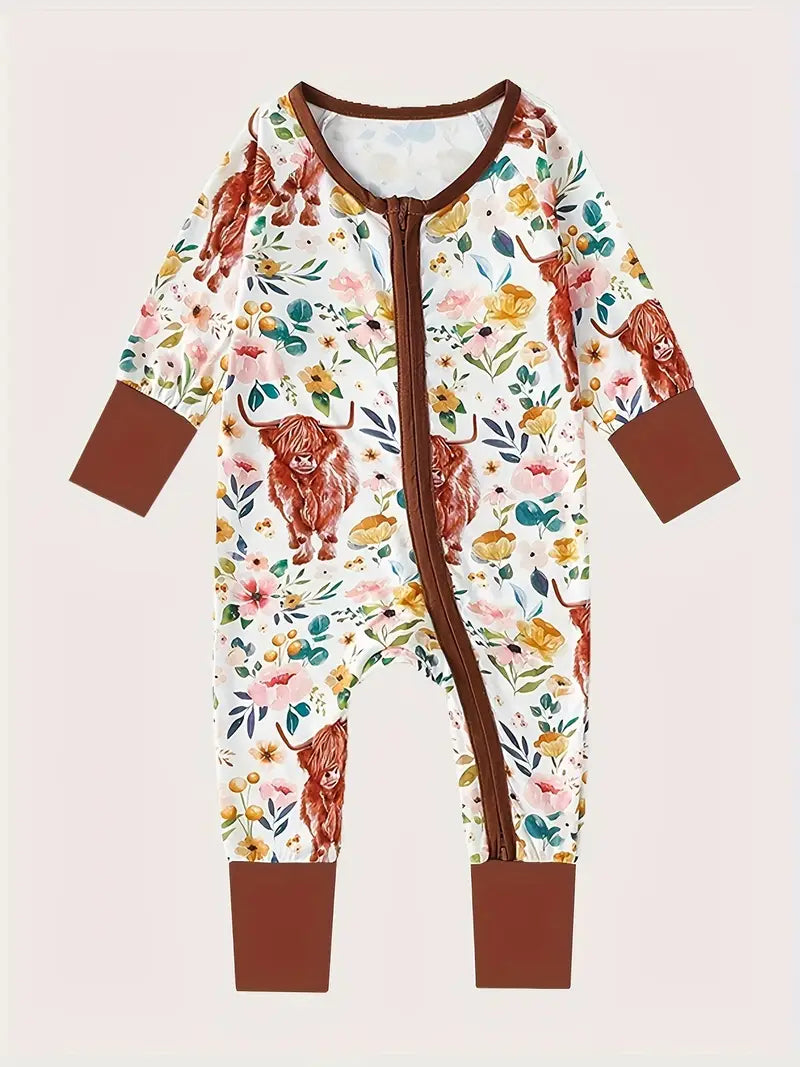 Babies Bamboo Zipper Pajamas