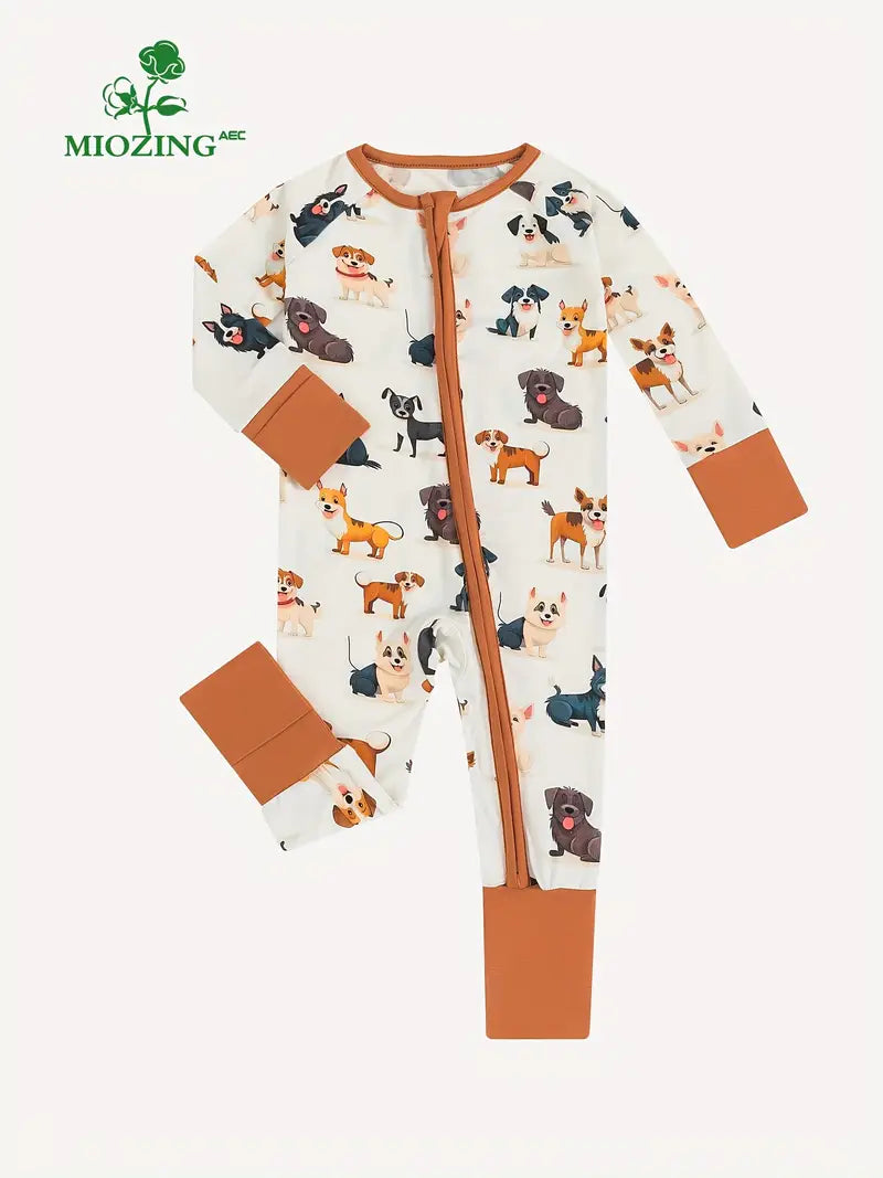 Babies Bamboo Zipper Pajamas