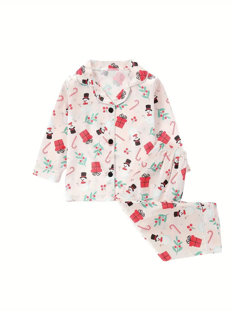 Christmas Satin Pajamas - Kids