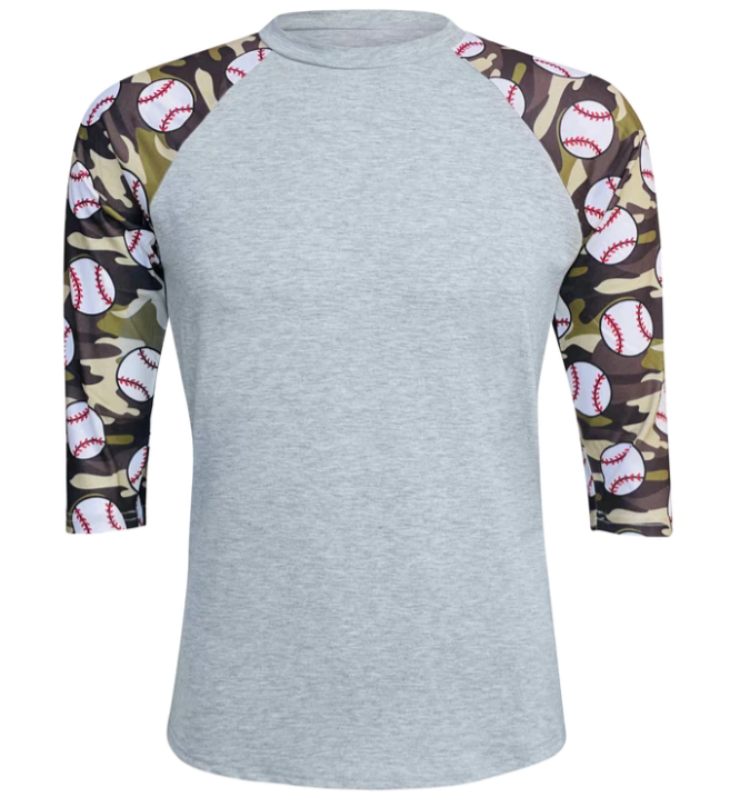 3/4 Sleeve Baseball/Softball Raglan - Customization Available