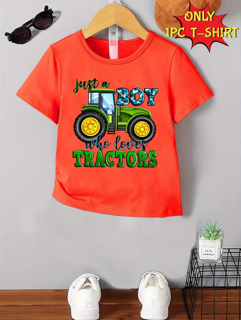 Just a Boy who Loves Tractors T-Shirt