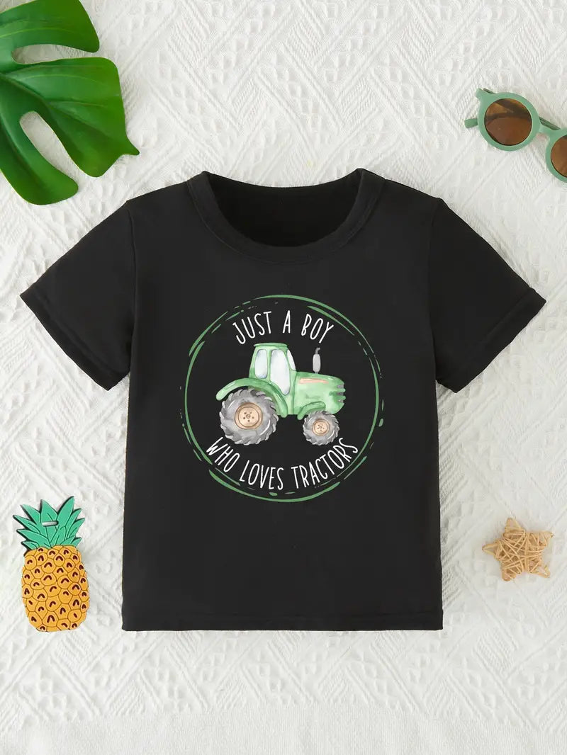 Just a Boy who Loves Tractors T-Shirt
