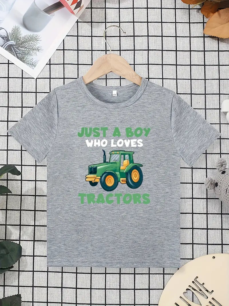 Just a Boy who Loves Tractors T-Shirt