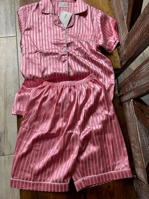 Girl's Sizes 7-13 Satin Pajamas