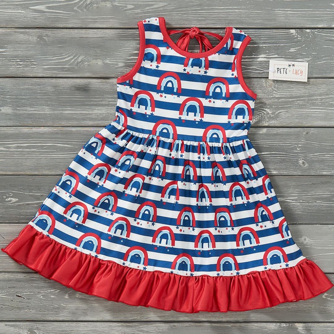 Red White & Rainbow Dress