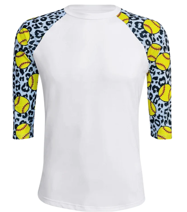 3/4 Sleeve Baseball/Softball Raglan - Customization Available
