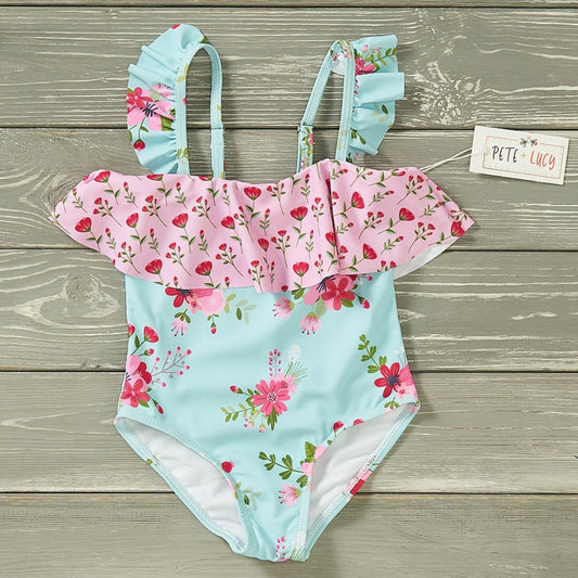 Vintage Floral Swimsuit