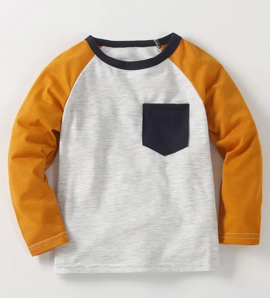 Orange Raglan Long Sleeve
