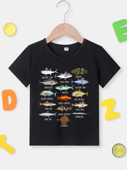 Fish Print T-Shirt