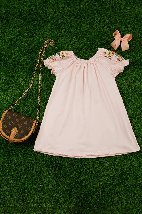 Floral Bubble Sleeve Dress