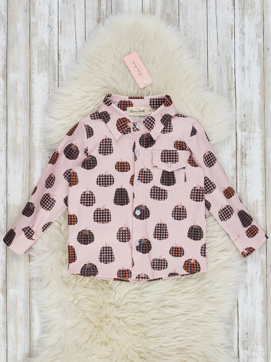 Plaid Pumpkins Button Up Shirt