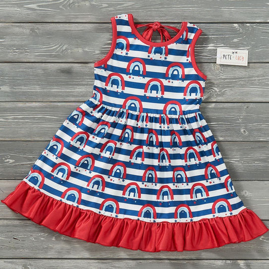 Red White & Rainbow Dress