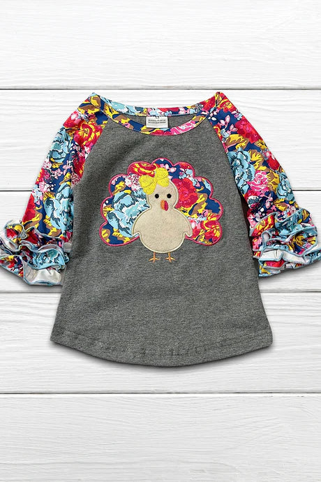 Turkey Floral Raglan