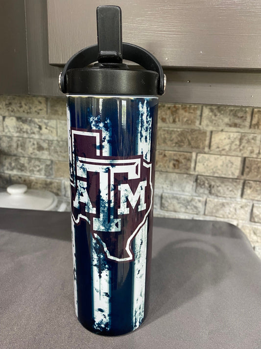 20 oz. Sports Bottle - Texas A&M Grunge